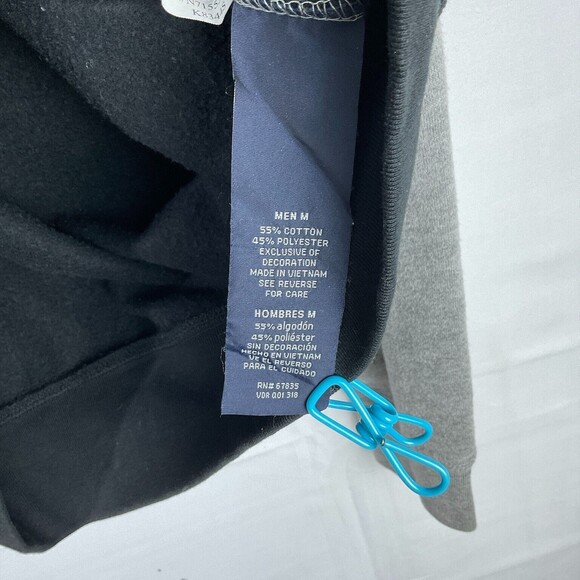 Nautica Men's 1/4 Zip Medium Long Sleeve Pullover Sweater Color Block Black/Gray - Picture 6 of 9